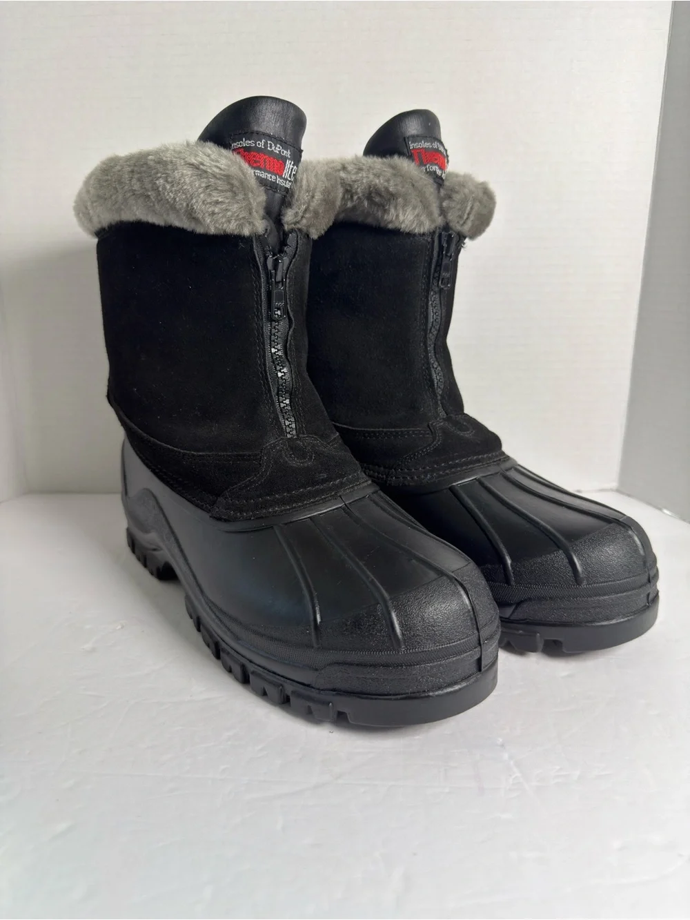 Lanvin Black and Gray Insulated Rain & Snow Boots sz 11